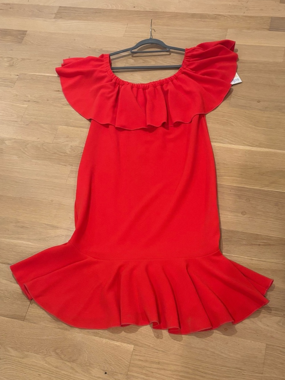 LuLaRoe NWT Red/coral Ruffle Off-Shoulder Dress